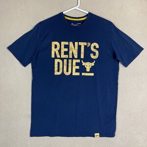 Under Armour Shirt‎ Adult Medium Blue Project Rock Rent's Due T-Shirt Mens